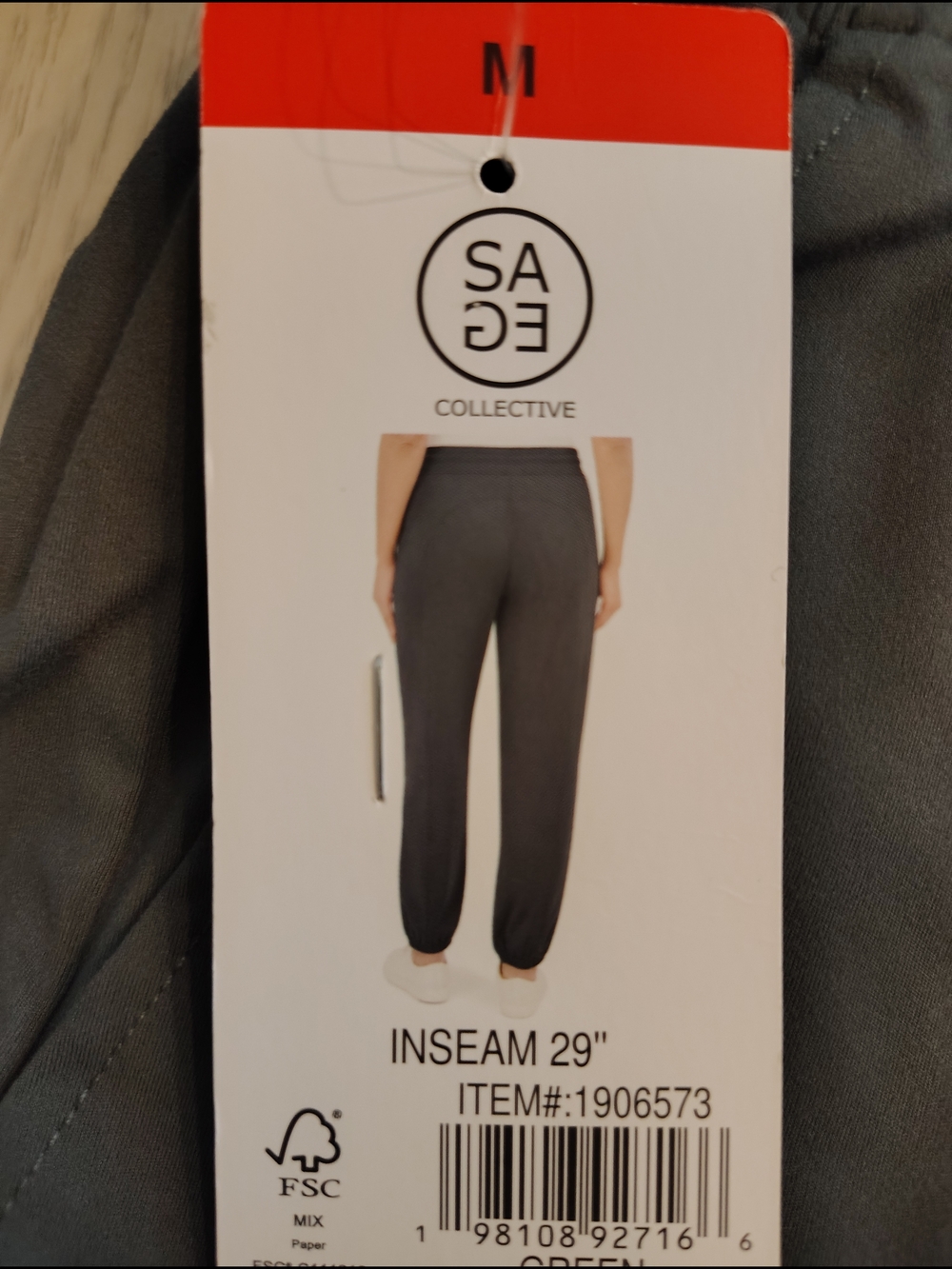 NWT Medium SAgE Collective Gray Jogger‎ Pants